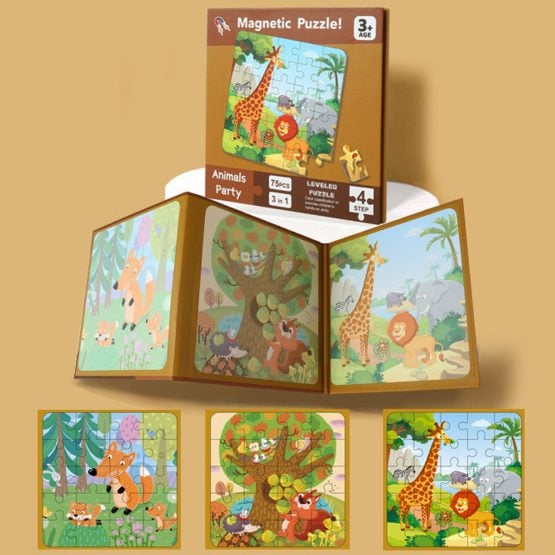 CARTE MAGNETICA PUZZLE ANIMALE MARINE animals party