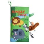 Carte textila bebe Coditele animalelor din jungla Jungly Tails