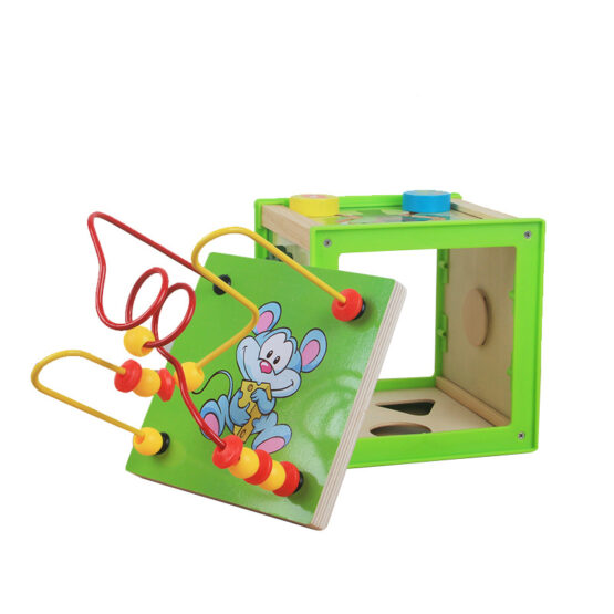 Cub educativ din lemn pentru copii wisdom around the bead2-Centre activitati