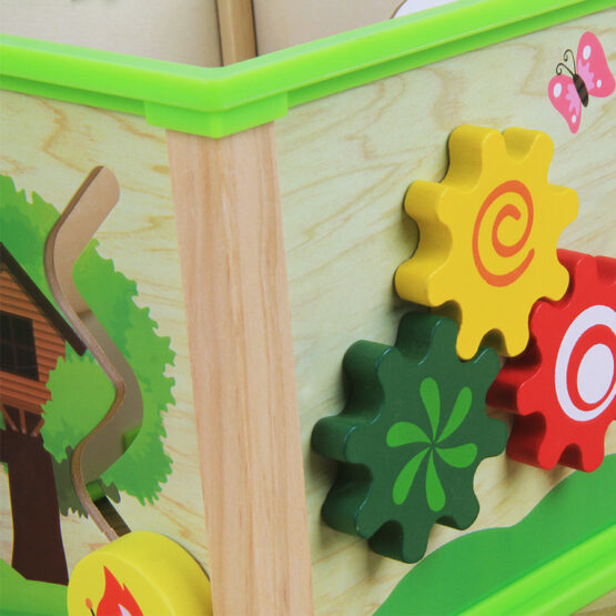 Cub educativ din lemn pentru copii wisdom around the bead4-Centre activitati