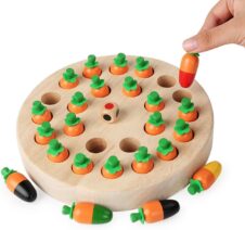 Joc de memorie memory chess mushroom radish 11-Jucarii din Lemn si Montessori