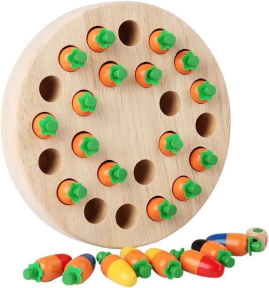 Joc de memorie memory chess mushroom radish 12-Jucarii din Lemn si Montessori