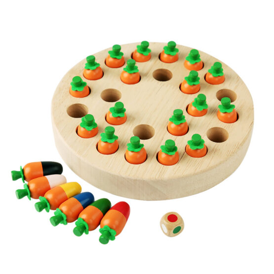 Joc de memorie memory chess mushroom radish 2-Jucarii din Lemn si Montessori