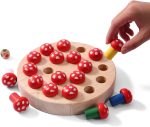 Joc de memorie memory chess mushroom radish 7-Jucarii din Lemn si Montessori