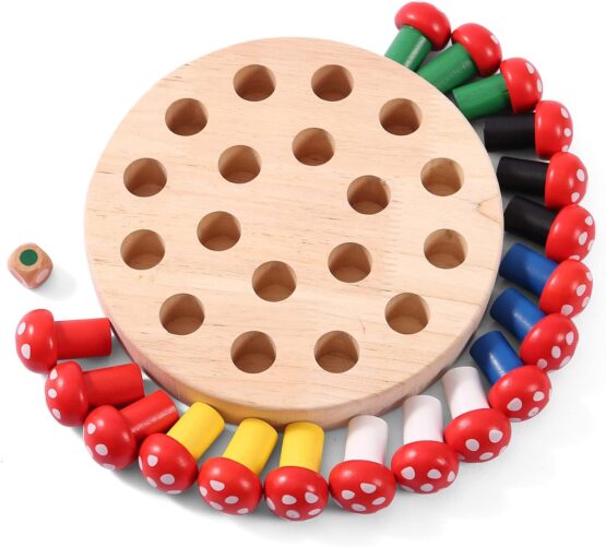 Joc de memorie memory chess mushroom radish 8-Jucarii din Lemn si Montessori
