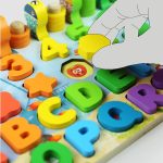 Joc lemn 4 in 1 logaritmic litere cifre forme pescuit magnetic preschool toy4-Jucarii din Lemn si Montessori