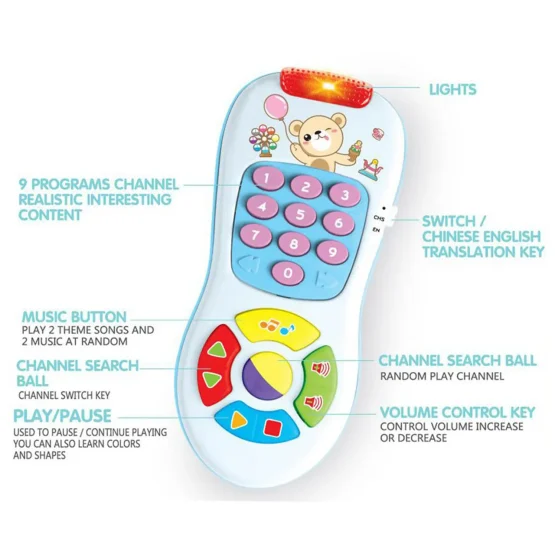Jucarie interactiva telefon si telecomanda kids melody 2-Telefoane de jucarie