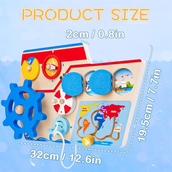 Placa montessori busy board vaporas 2-Jucarii Senzoriale