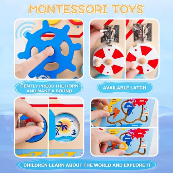 Placa montessori busy board vaporas4-Jucarii Senzoriale