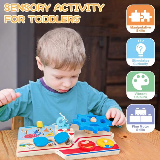 Placa montessori busy board vaporas5-Jucarii Senzoriale
