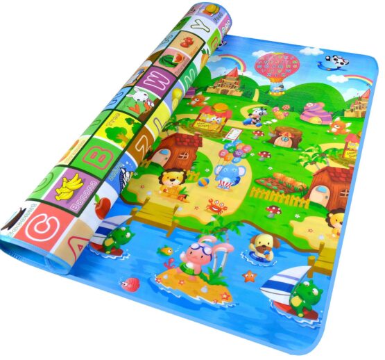 Covor de joaca cu litere si animale sul 180 x200 2-Salteluta activitati