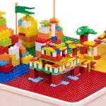 Masuta lego cu scaunel 3 in 1 blocks desk reversibila 99-Cuburi constructie