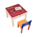 Masuta lego cu scaunel 3 in 1 blocks desk reversibila 9w9-Cuburi constructie