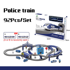 Trenulet electric cu circuit statia de politie 92 piese creator 2-Trenulete de jucarie