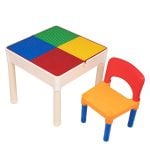 Masuta lego cu scaunel 3 in 1 blocks desk reversibila 5-Cuburi constructie