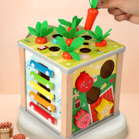 Cub educativ cu pescuit ciocanitoare 6 in 1 4-Centre activitati