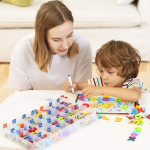 Joc educativ ecutie montessori cu litere si cifre 11-Jucarii din Lemn si Montessori