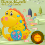 Jucarie interactiva bebe dinozaur galben cu muzica si lumini 2-Animale de Jucarie