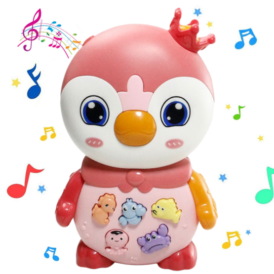 Jucarie interactiva bebe cu lumini si sunete pinguinul regal 9-Animale de Jucarie