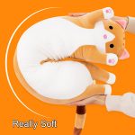 Jucarie lunga din plus perna pisica 110 cm portocalie 2-Fotolii Plus