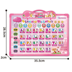Tableta educativa cu doua fete cu alfabet si tabla de scris 6-Jucarii Interactive