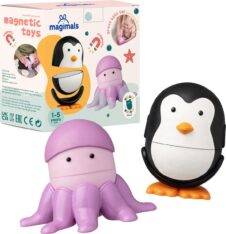 Magimals Animale cu magnet bebe Mix-Match Set Pinguin si Caracatita