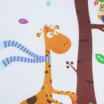 Covor termoizolant de joaca copii Girafe si Elefanti 180 x 200 cm rulabil