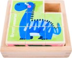 Cuburi puzzle cu Dinozauri si cifre 4