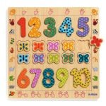 Puzzle cifre din lemn de la 1 la 10 djeco-Jucarii Senzoriale