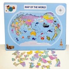 Puzzle cu piese mari Harta Lumii carton2