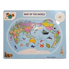 Puzzle cu piese mari Harta Lumii carton22