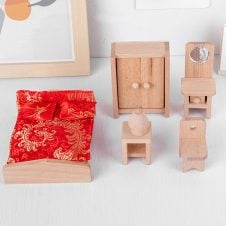 Set Mobilier de jucarie Papusi Dormitor Dollhouse Furniture