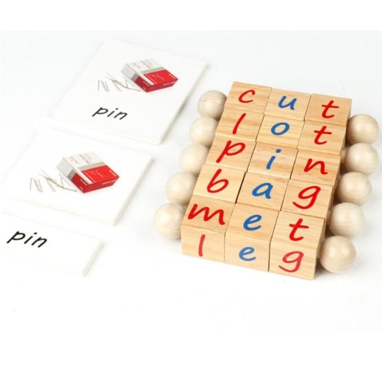 Set cuburi cu litere montessori alphabet cubes 97-Cuburi constructie