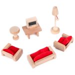 Set Mobilier de jucarie Papusi Living Dollhouse Furniture