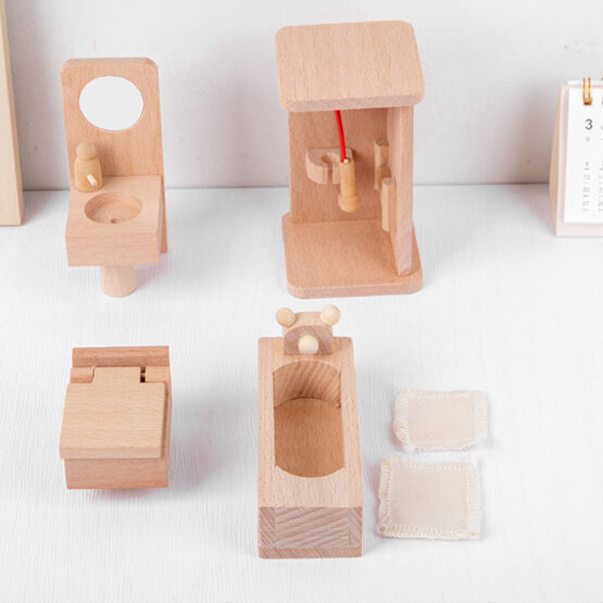 Set Mobilier de jucarie Papusi Baie Dollhouse Furniture