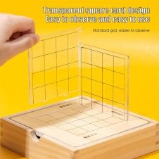 Joc de logica Cuburi 3D din lemn Three Views Learning Box