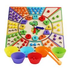 Joc Montessori Motricitate, Asocieri si Ceas cu forme Pincer Ball Game