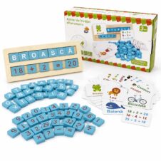 Joc educativ din lemn cu litere si cifre Alfanumeric in limba romana