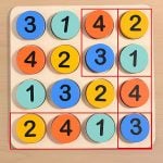 Joc Sudoku din lemn pentru copii Animale si Numere