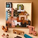 Tetris din lemn cu animale Puzzle Fun