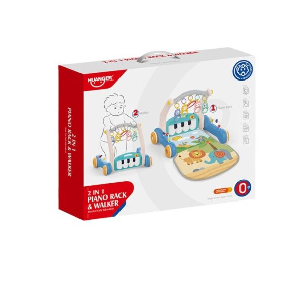 Antemergator si saltea de joaca cu pian 2 in 1 Huanger