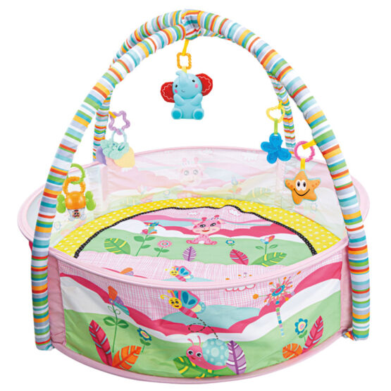 Centru activitati bebe cu salteluta 3 in 1 Baby Gym si 15 bile