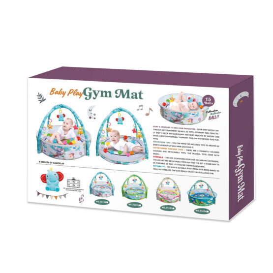 Centru activitati bebe cu salteluta 3 in 1 Baby Gym si 15 bile