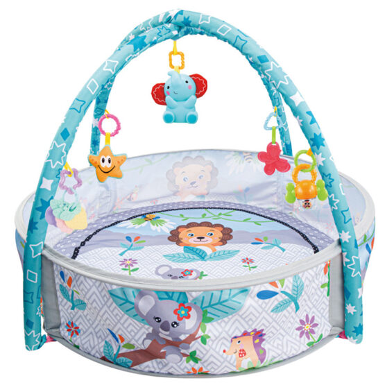Centru activitati bebe cu salteluta 3 in 1 Baby Gym si 15 bile