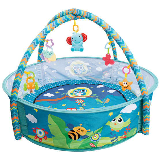 Centru activitati Salteluta cu piscina si arcada Owl Blue