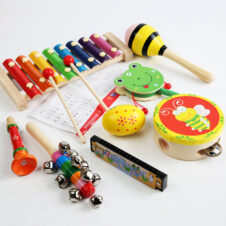 Set instrumnete muzicale de jucarie din lemn pentru copii 2