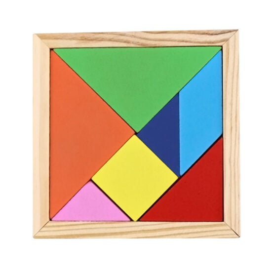 Puzzle Tangram din Lemn Mic