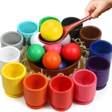 Set Balls Cups pentru motricitate Culorile Toamnei5