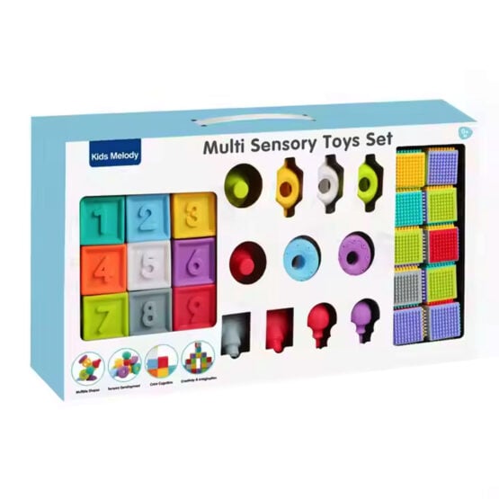 Set jucarii senzoriale bebe Multi Sensory Set 32 piese Kids Melody