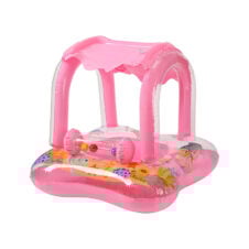 Barcuta gonflabila copii cu acoperis Kiddie Float Roz